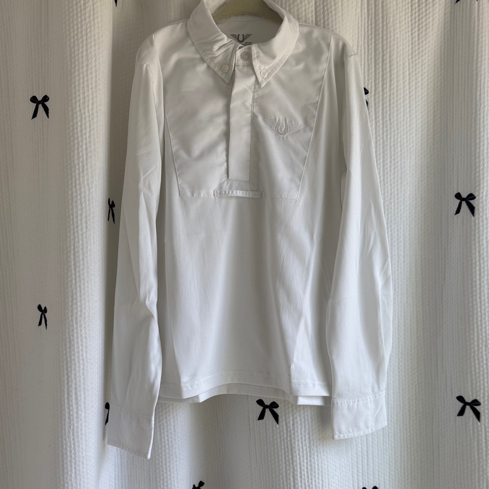 Tuff rider boys equestrian show shirt - S